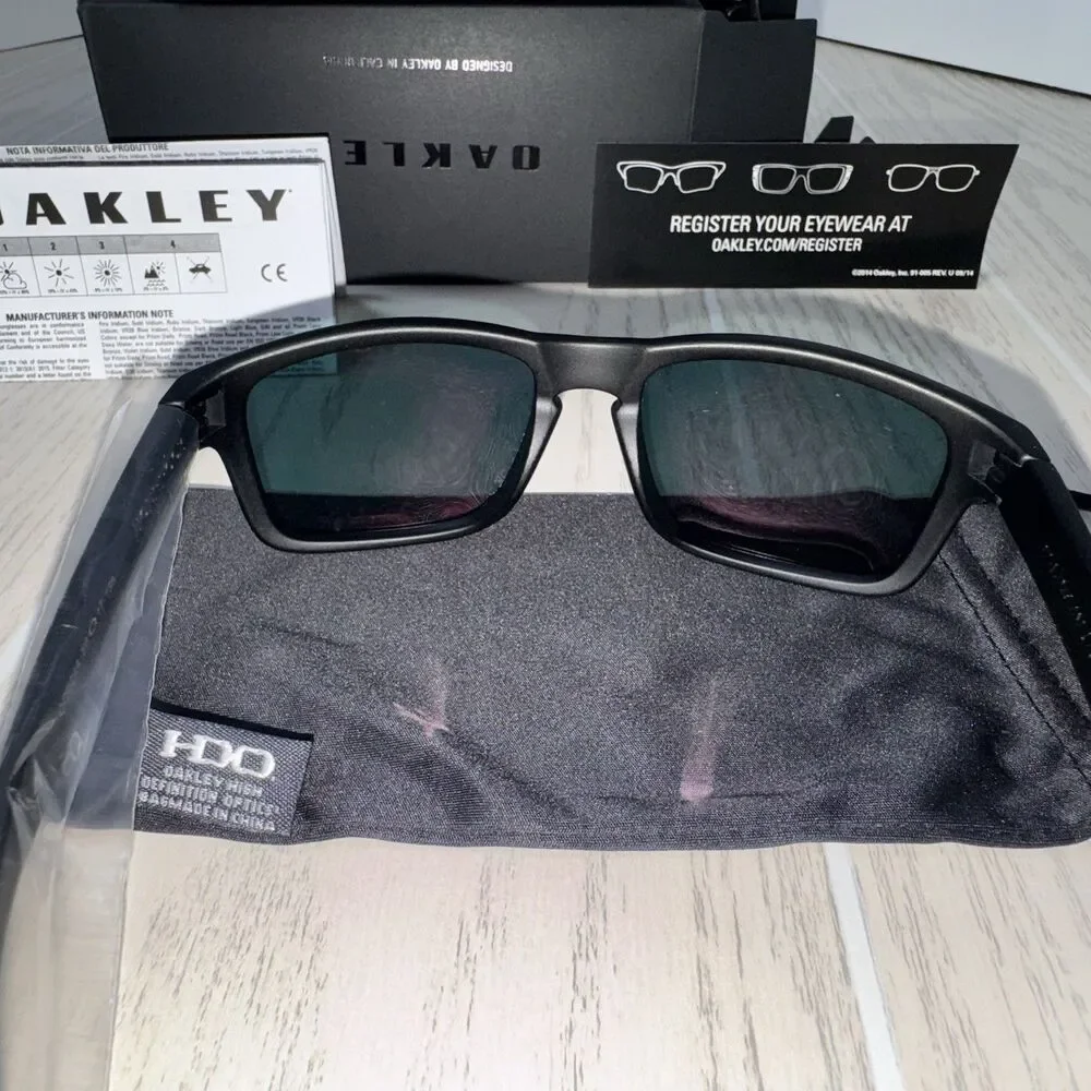 Oakley Holbrook 009244 Polarized Sunglasses Men Black Frame Prizm Orange Lens